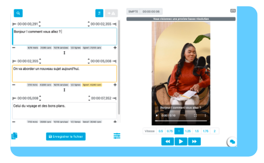 interface-sous titrage-vidéo